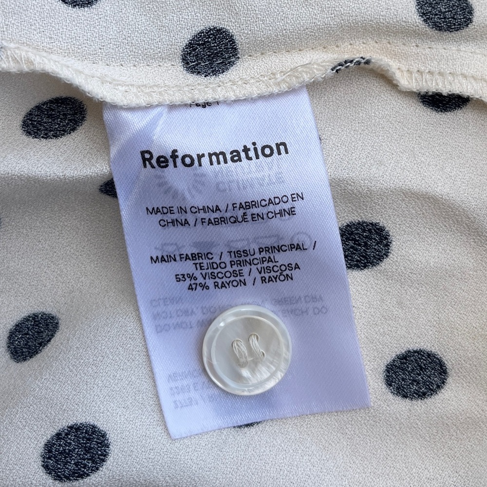 Reformation Black and White Polka Dot Backless Sun Dress - Picture 17 of 17